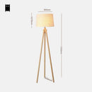 Lampadaire trépied en bois scandinave