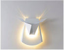 Applique design LED en forme de tête cerf de couleur