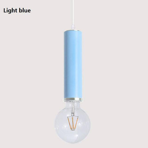 Suspension design LED en tube de couleur