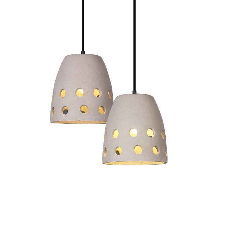 Suspension design en résine style ciment de plusieurs formes Loft - vue 4 sur 9