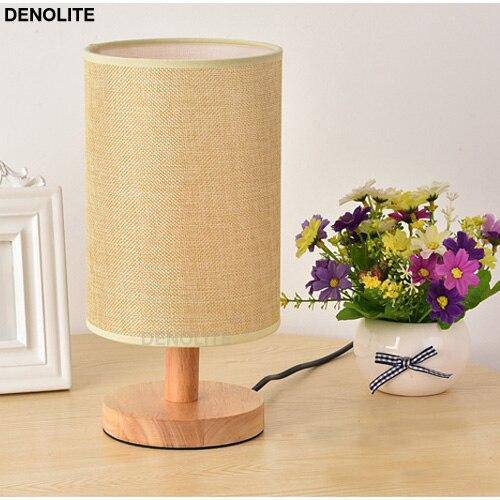 Lampe de chevet LED chromé avec abat-jour en tissu