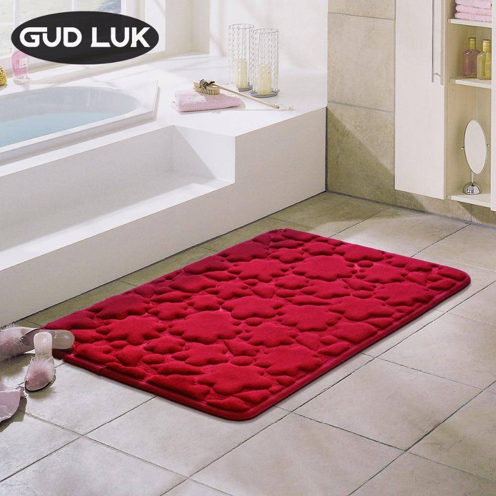 Tapis de bain rectangle coloré à figure en relief Confortable - vue 2 sur 8