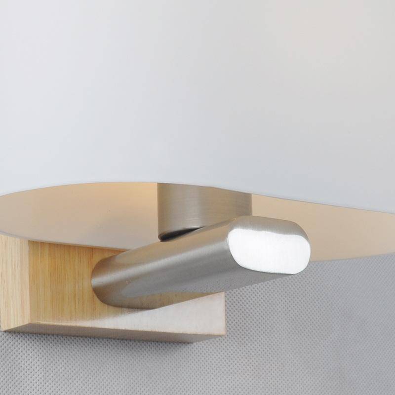 Applique murale LED en bois avec abat-jour arrondi - vue 6 sur 6