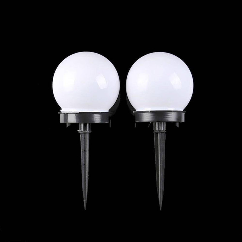 Lampe extérieur LED solaire boule blanche à piquer