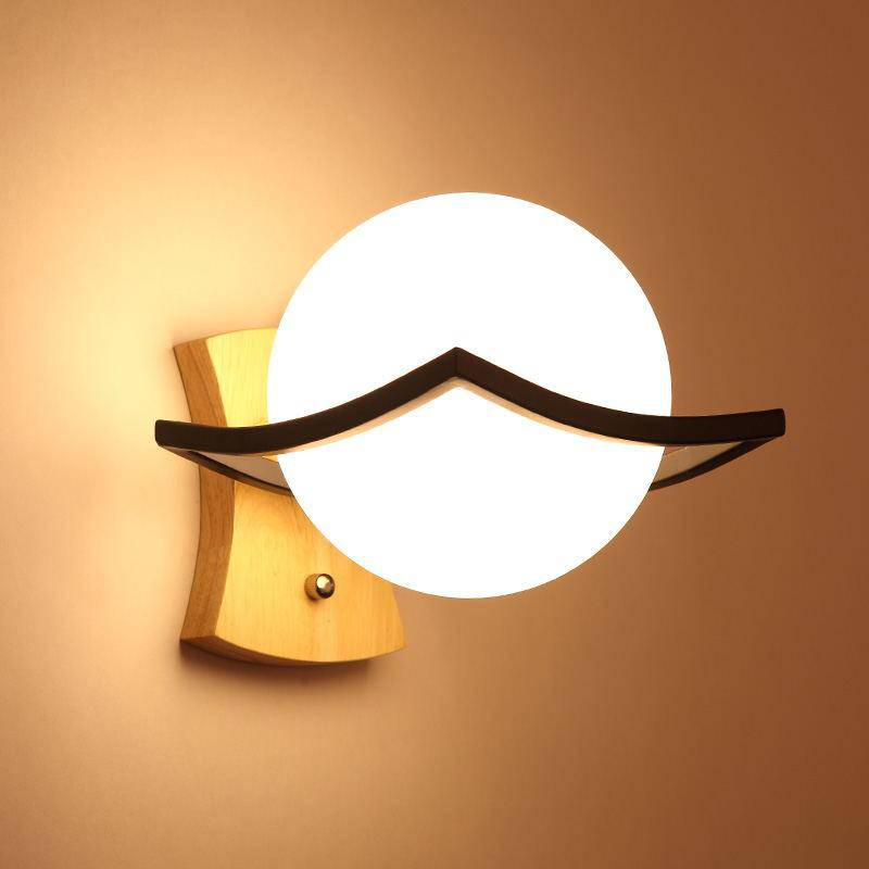 Suspension design à LED avec boule de verre - vue 4 sur 4