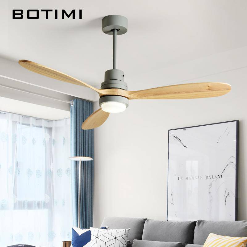 Ventilateur de plafond LED Modern à base colorée - vue 2 sur 9