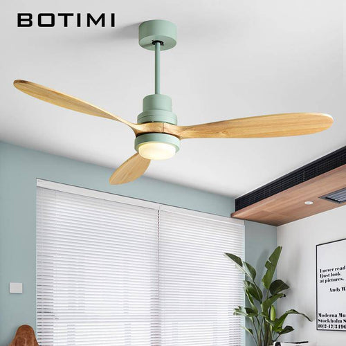 Ventilateur de plafond LED Modern à base colorée - vue 7 sur 9