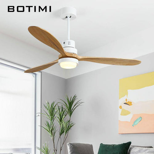 Ventilateur de plafond LED Modern à base colorée - vue 5 sur 9