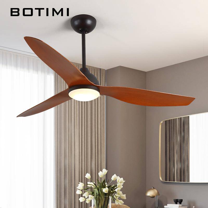 Ventilateur de plafond LED à 3 pales en bois - vue 5 sur 7