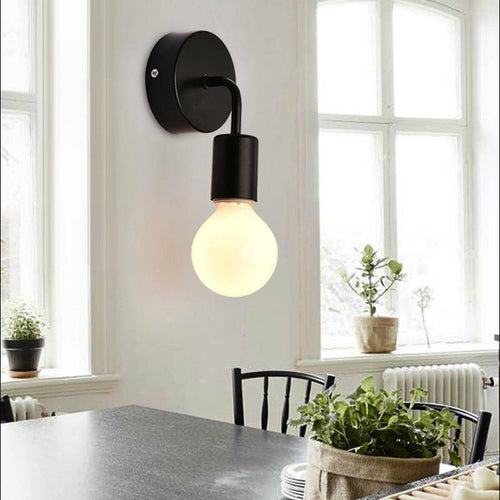 Applique murale LED ampoule tombante (noir ou blanc) - vue 7 sur 6