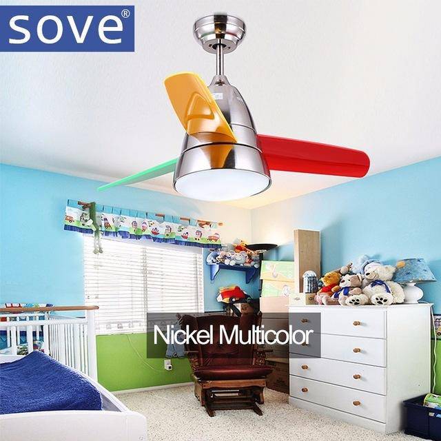 Ventilateur de plafond pour enfant à pales colorées Sove - vue 8 sur 8