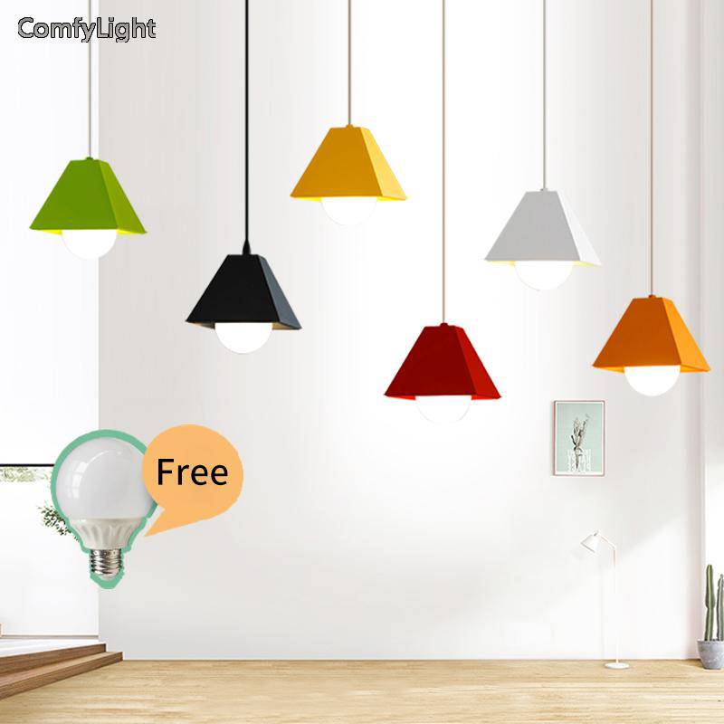 Suspension LED triangulaire de couleur - vue 4 sur 11