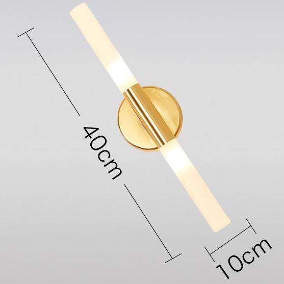 Applique design LED tube doré et en verre - vue 7 sur 7