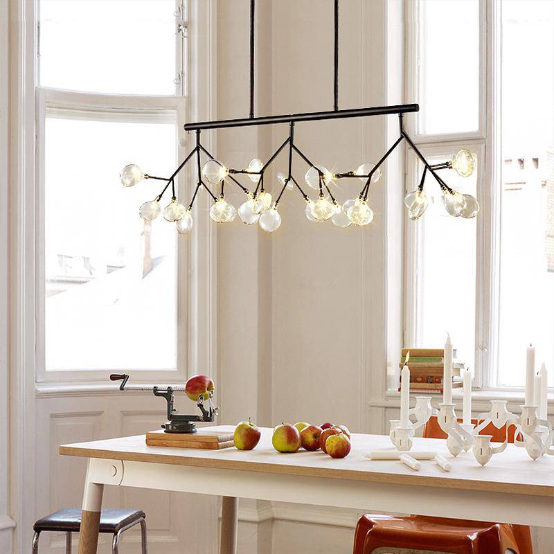 Lustre design moderne LED en bois branches d'arbres (noir ou doré) - vue 5 sur 7