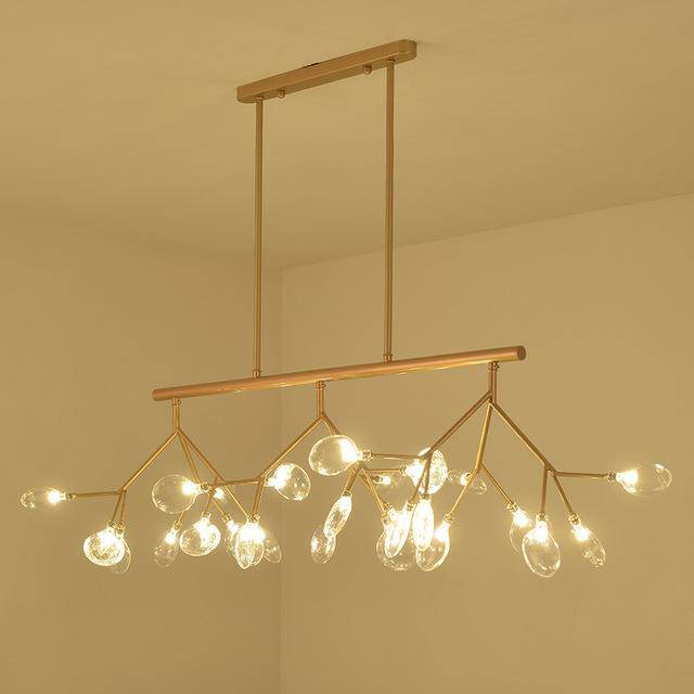 Lustre design moderne LED en bois branches d'arbres (noir ou doré) - vue 7 sur 7