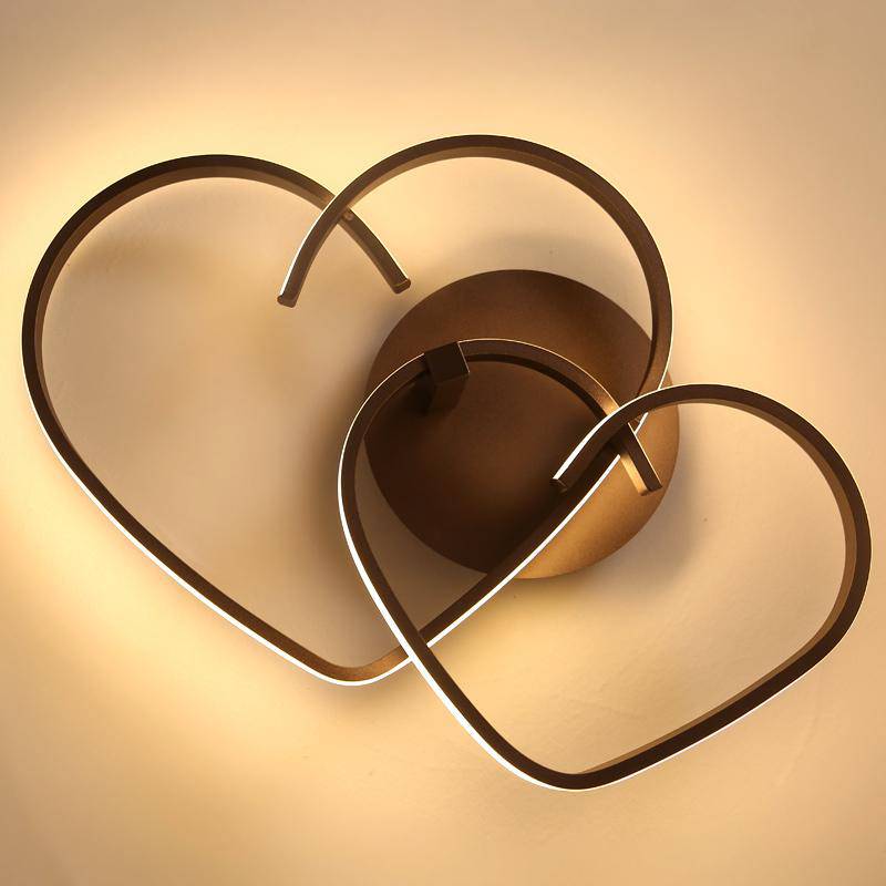 Plafonnier moderne design à LED en forme de coeur - vue 6 sur 5
