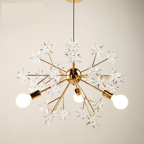 Lustre design doré avec étoiles Loft