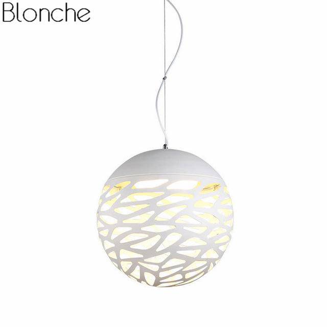 Suspension design moderne en boule trouée Hollow (plusieurs couleurs) - vue 4 sur 10