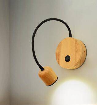 Applique murale 3W dirigeable en bois - vue 7 sur 8