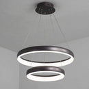 Lustre design LED avec anneaux arrondis