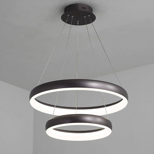 Lustre design LED avec anneaux arrondis - vue 5 sur 5