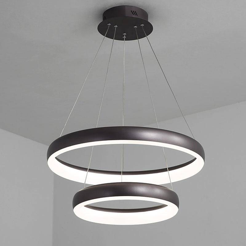 Lustre design LED avec anneaux arrondis