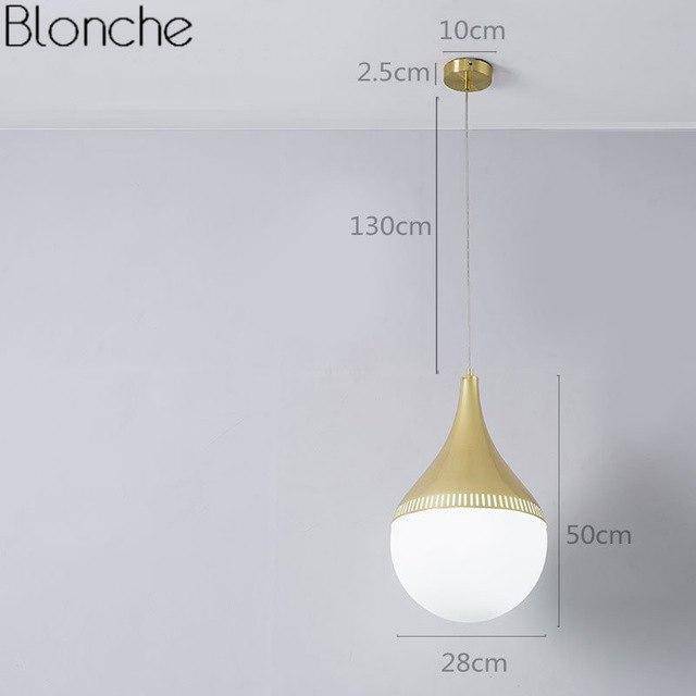 Suspension design LED boules en verre à chapeau pointu (or ou noir) - vue 5 sur 5