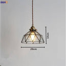 Vintage style coloured glass LED pendant light