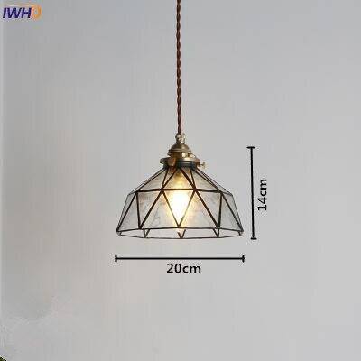 Vintage style coloured glass LED pendant light