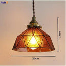 Vintage style coloured glass LED pendant light