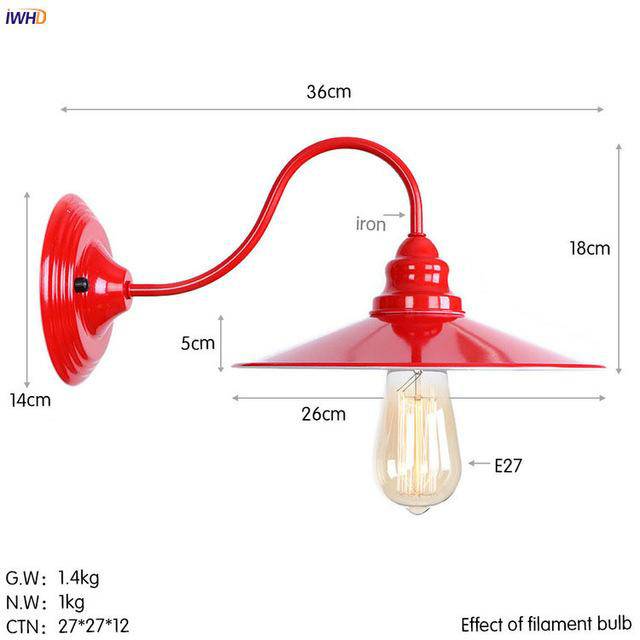 Applique murale LED rouge Wandlamp - vue 4 sur 6