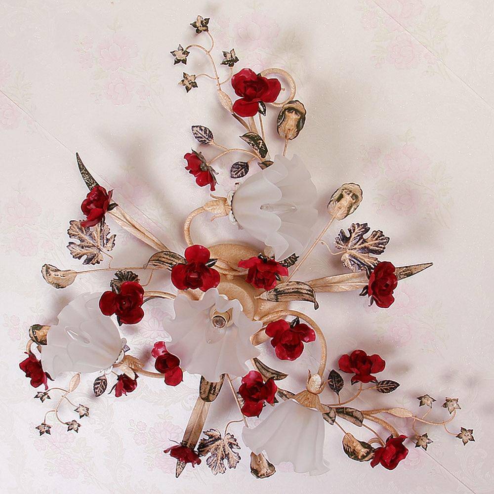 Plafonnier LED avec fleurs en verre Mount - vue 6 sur 7