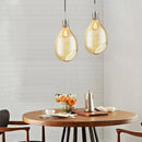 Suspension design en verre ovale ouvert