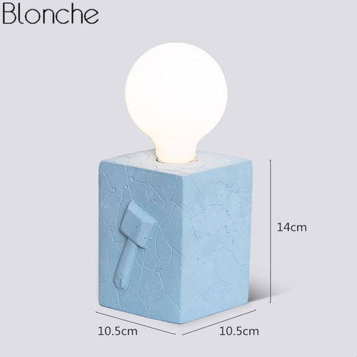 Lampe à poser LED design bloc avec dessin 3D de couleur - vue 7 sur 7