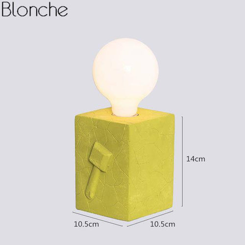 Lampe à poser LED design bloc avec dessin 3D de couleur - vue 8 sur 7