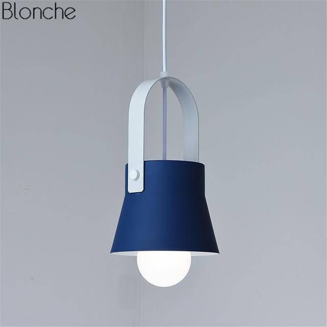 Suspension design en métal à LED Macaron - vue 4 sur 19