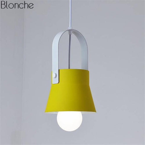 Suspension design en métal à LED Macaron - vue 6 sur 19