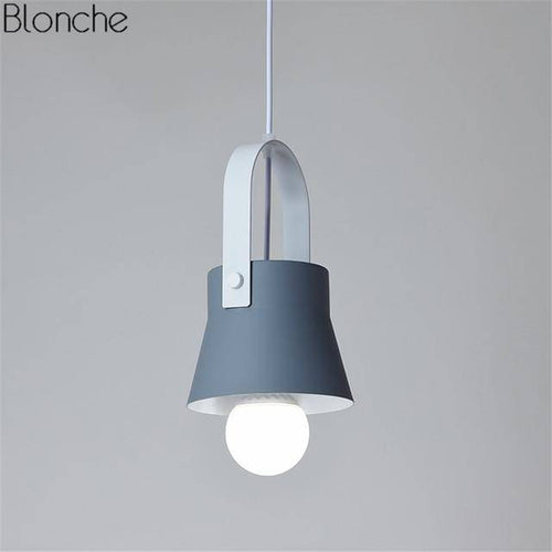 Suspension design en métal à LED Macaron - vue 10 sur 19
