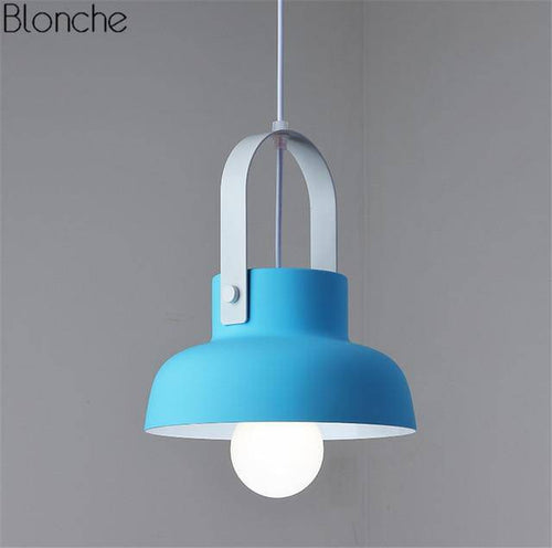 Suspension design en métal à LED Macaron - vue 17 sur 19