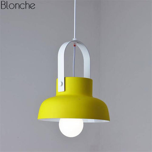 Suspension design en métal à LED Macaron - vue 7 sur 19