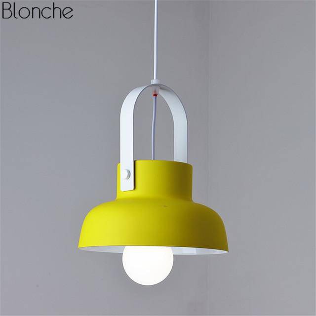 Suspension design en métal à LED Macaron - vue 6 sur 19