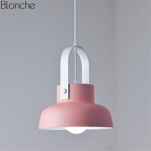 Suspension design en métal à LED Macaron - vue 12 sur 19