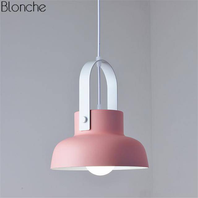 Suspension design en métal à LED Macaron - vue 11 sur 19