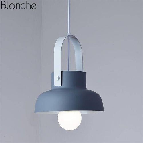 Suspension design en métal à LED Macaron - vue 15 sur 19
