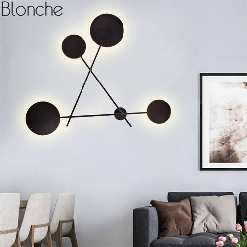 Applique murale design LED avec 5 disques en métal Loft - vue 3 sur 4