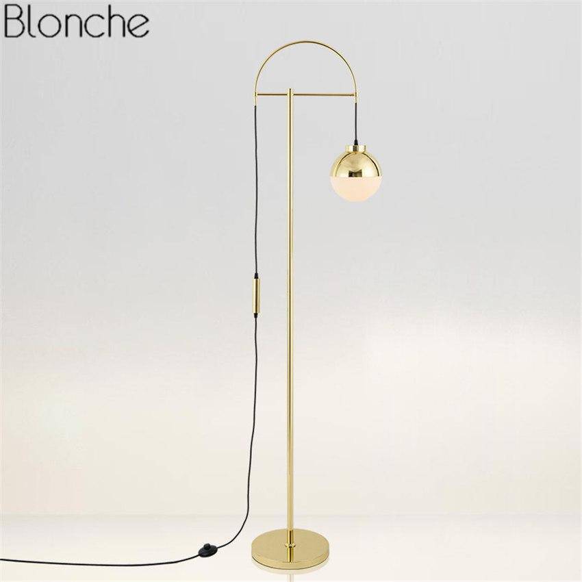 Lampadaire design LED doré moderne Iron - vue 5 sur 5