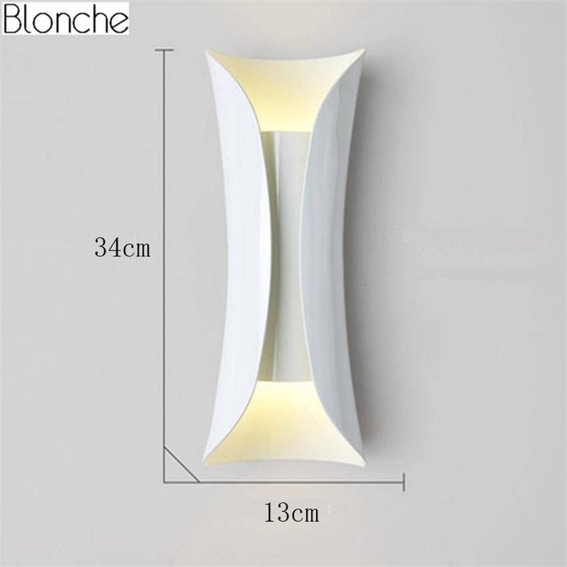 Applique murale design à LED en métal Pillow