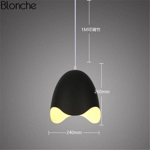 Suspension design LED oeuf ouvert Macaron - vue 6 sur 9