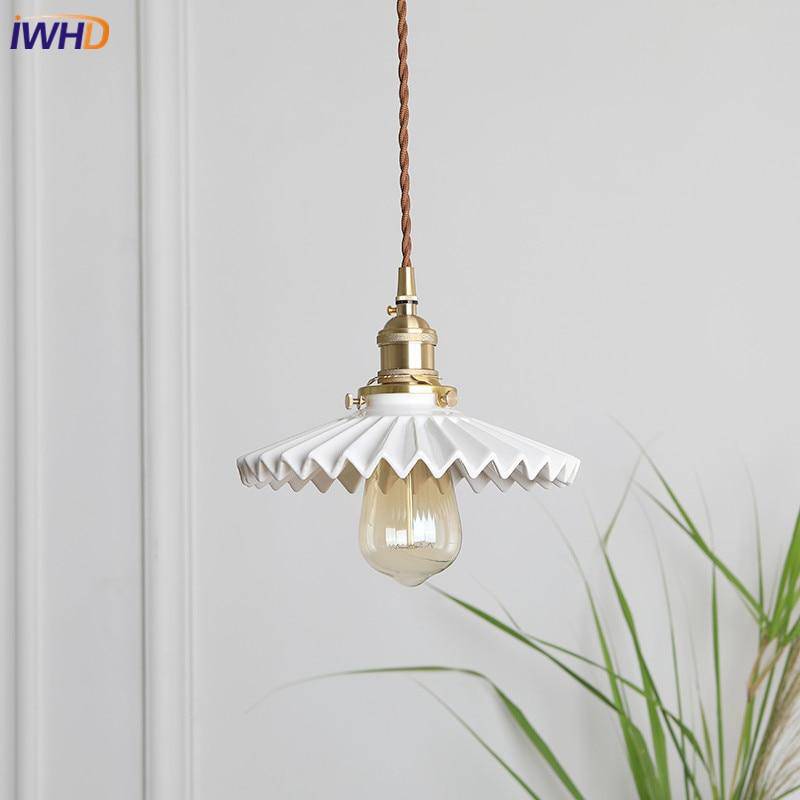Suspension LED métal doré et épouvantail blanc - vue 2 sur 3