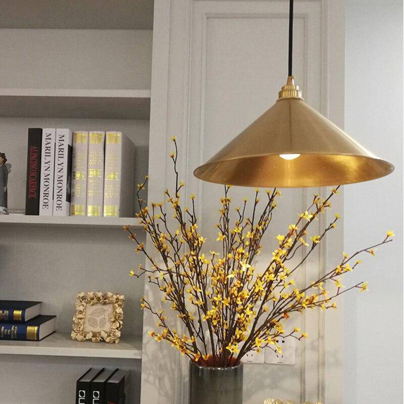 Suspension design LED conique dorée Loft - vue 3 sur 5